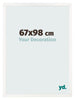 Marco de Fotos 67x98 cm Blanco Brillante MDF Bologna Delantera Tamano | Yourdecoration.es