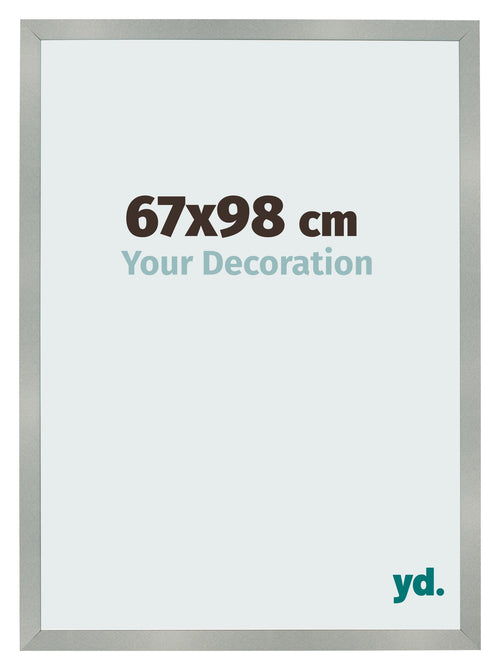 Marco de Fotos 67x98cm Aluminio Cepillado MDF Bologna Delantera Tamano | Yourdecoration.es