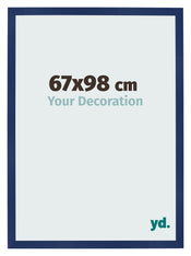 Marco de Fotos 67x98cm Azul Oscuro Barrido MDF Bologna Delantera Tamano | Yourdecoration.es