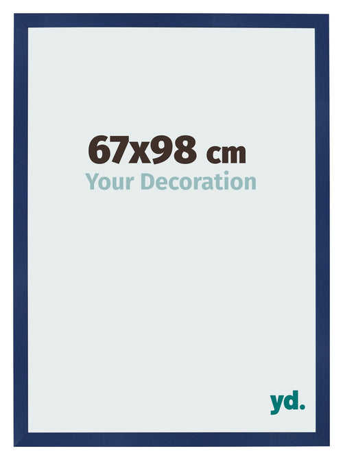 Marco de Fotos 67x98cm Azul Oscuro Barrido MDF Bologna Delantera Tamano | Yourdecoration.es