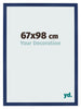 Marco de Fotos 67x98cm Azul Oscuro Barrido MDF Bologna Delantera Tamano | Yourdecoration.es