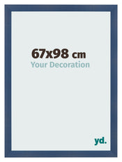 Marco de Fotos 67x98cm Azul Oscuro Barrido MDF Pisa Delantera Tamano | Yourdecoration.es