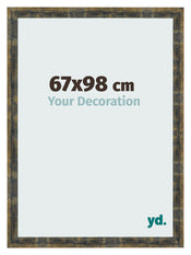 Marco de Fotos 67x98cm Azul Y Dorado Fusionado MDF Pisa Delantera Tamano | Yourdecoration.es