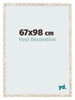 Marco de Fotos 67x98cm Blanco Vintage MDF Bologna Delantera Tamano | Yourdecoration.es