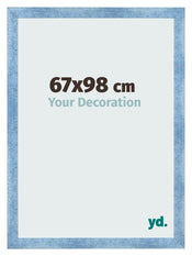 Marco de Fotos 67x98cm Claro Azul Barrido MDF Pisa Delantera Tamano | Yourdecoration.es