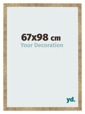 Marco de Fotos 67x98cm Dorado Antiguo MDF Bologna Delantera Tamano | Yourdecoration.es
