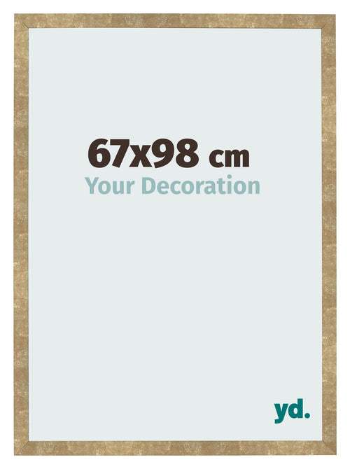 Marco de Fotos 67x98cm Dorado Antiguo MDF Bologna Delantera Tamano | Yourdecoration.es