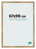 Marco de Fotos 67x98cm Dorado Antiguo MDF Bologna Delantera Tamano | Yourdecoration.es