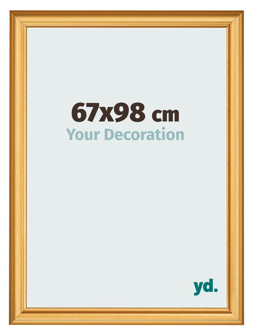 Marco de Fotos 67x98cm Dorado Matte MDF Lazio Delantera Tamano | Yourdecoration.es