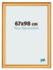 Marco de Fotos 67x98cm Dorado Matte MDF Lazio Delantera Tamano | Yourdecoration.es