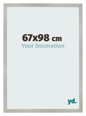 Marco de Fotos 67x98cm Plateado Mate MDF Bologna Delantera Tamano | Yourdecoration.es