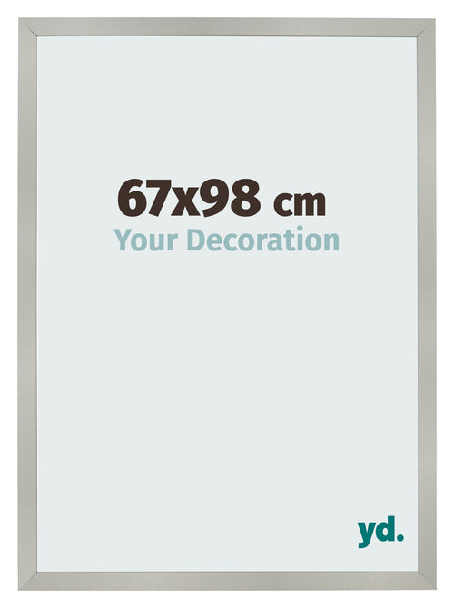 Marco de Fotos 67x98cm Plateado Mate MDF Bologna Delantera Tamano | Yourdecoration.es