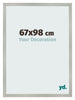 Marco de Fotos 67x98cm Plateado Mate MDF Bologna Delantera Tamano | Yourdecoration.es