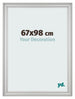 Marco de Fotos 67x98cm Plateado Mate MDF Lazio Delantera Tamano | Yourdecoration.es