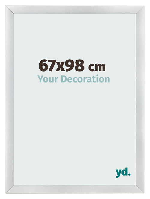 Marco de Fotos 67x98cm Plateado Negro Barrido MDF Pisa Delantera Tamano | Yourdecoration.es