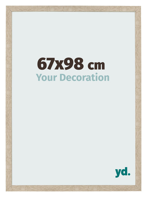 Marco de Fotos 67x98cm Roble Sonoma MDF Bologna Delantera Tamano | Yourdecoration.es