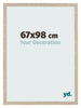 Marco de Fotos 67x98cm Roble Sonoma MDF Bologna Delantera Tamano | Yourdecoration.es