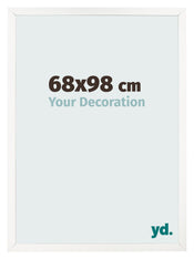Marco de Fotos 68x98 cm Blanco Brillante MDF Bologna Delantera Tamano | Yourdecoration.es