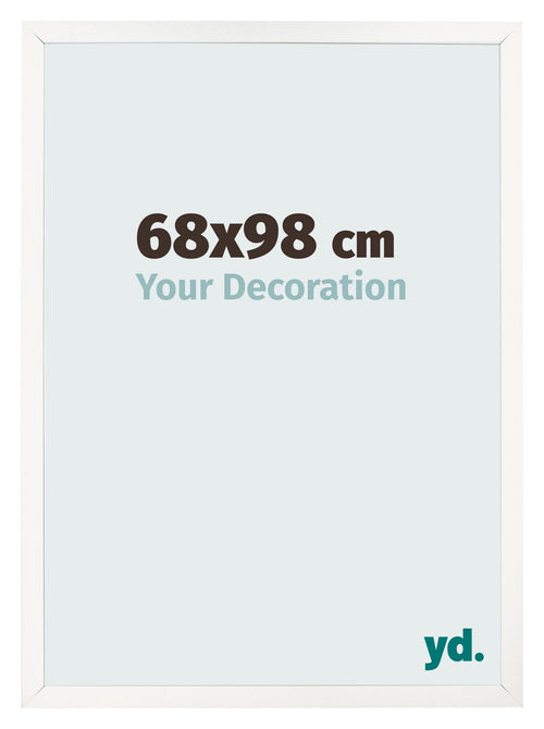 Marco de Fotos 68x98 cm Blanco Brillante MDF Bologna Delantera Tamano | Yourdecoration.es