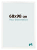 Marco de Fotos 68x98 cm Blanco Brillante MDF Bologna Delantera Tamano | Yourdecoration.es