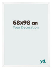 Marco de Fotos 68x98 cm Blanco Mate MDF Bologna Delantera Tamano | Yourdecoration.es