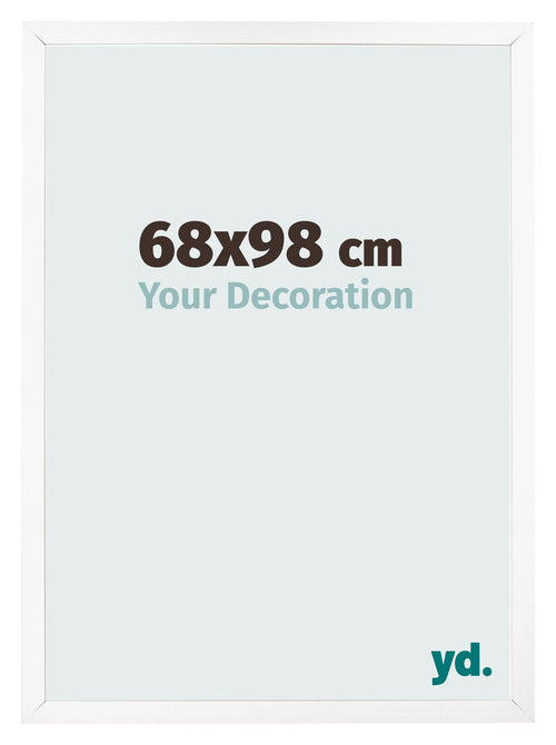 Marco de Fotos 68x98 cm Blanco Mate MDF Bologna Delantera Tamano | Yourdecoration.es