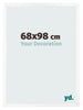 Marco de Fotos 68x98 cm Blanco Mate MDF Bologna Delantera Tamano | Yourdecoration.es