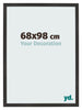 Marco de Fotos 68x98 cm Negro Mate MDF Bologna Delantera Tamano | Yourdecoration.es