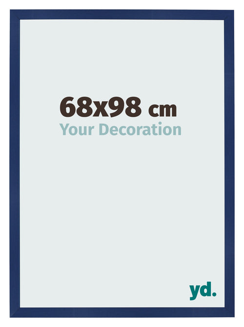 Marco de Fotos 68x98cm Azul Oscuro Barrido MDF Bologna Delantera Tamano | Yourdecoration.es
