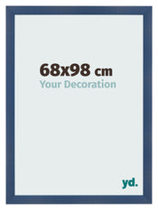 Marco de Fotos 68x98cm Azul Oscuro Barrido MDF Pisa Delantera Tamano | Yourdecoration.es