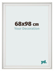 Marco de Fotos 68x98cm Blanco Barrido MDF Lazio Delantera Tamano | Yourdecoration.es