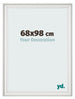 Marco de Fotos 68x98cm Blanco Barrido MDF Lazio Delantera Tamano | Yourdecoration.es