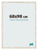 Marco de Fotos 68x98cm Blanco Vintage MDF Bologna Delantera Tamano | Yourdecoration.es