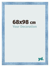Marco de Fotos 68x98cm Claro Azul Barrido MDF Pisa Delantera Tamano | Yourdecoration.es