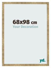 Marco de Fotos 68x98cm Dorado Antiguo MDF Bologna Delantera Tamano | Yourdecoration.es