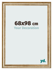 Marco de Fotos 68x98cm Dorado Antiguo MDF Lazio Delantera Tamano | Yourdecoration.es