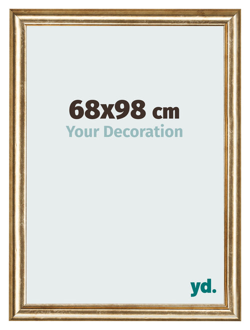 Marco de Fotos 68x98cm Dorado Antiguo MDF Lazio Delantera Tamano | Yourdecoration.es