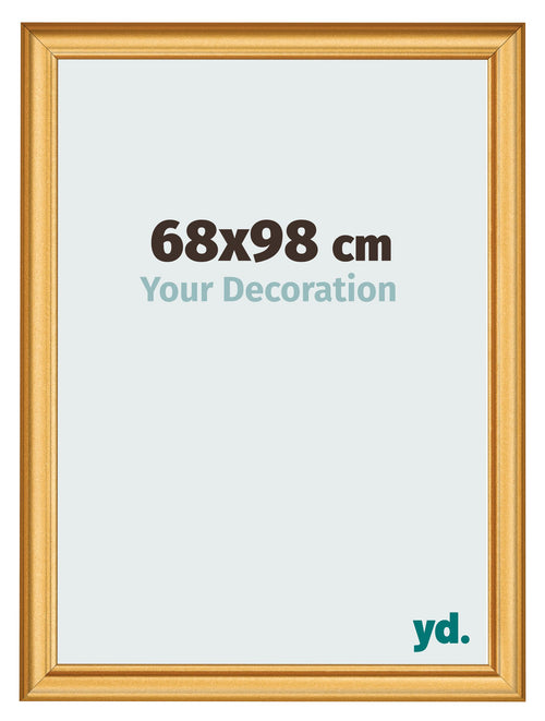 Marco de Fotos 68x98cm Dorado Matte MDF Lazio Delantera Tamano | Yourdecoration.es