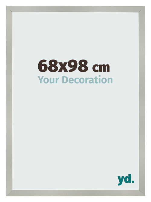 Marco de Fotos 68x98cm Plateado Mate MDF Bologna Delantera Tamano | Yourdecoration.es
