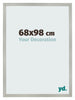 Marco de Fotos 68x98cm Plateado Mate MDF Bologna Delantera Tamano | Yourdecoration.es