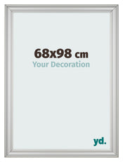 Marco de Fotos 68x98cm Plateado Mate MDF Lazio Delantera Tamano | Yourdecoration.es