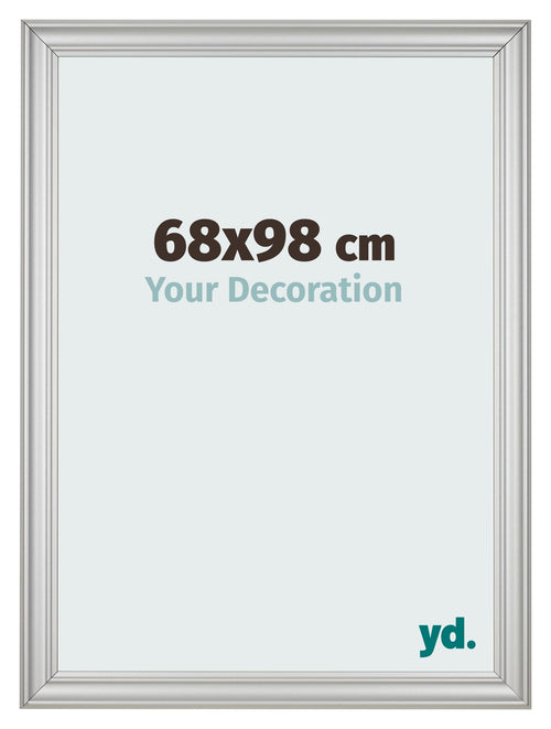 Marco de Fotos 68x98cm Plateado Mate MDF Lazio Delantera Tamano | Yourdecoration.es
