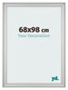 Marco de Fotos 68x98cm Plateado Mate MDF Lazio Delantera Tamano | Yourdecoration.es