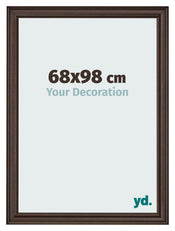 Marco de Fotos 68x98cm Roble Oscuro MDF Lazio Delantera Tamano | Yourdecoration.es