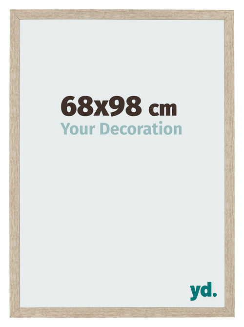 Marco de Fotos 68x98cm Roble Sonoma MDF Bologna Delantera Tamano | Yourdecoration.es
