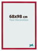 Marco de Fotos 68x98cm Rojo MDF Bologna Delantera Tamano | Yourdecoration.es