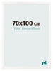 Marco de Fotos 70x100 cm Blanco Brillante MDF Bologna Delantera Tamano | Yourdecoration.es
