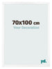 Marco de Fotos 70x100 cm Blanco Mate MDF Bologna Delantera Tamano | Yourdecoration.es
