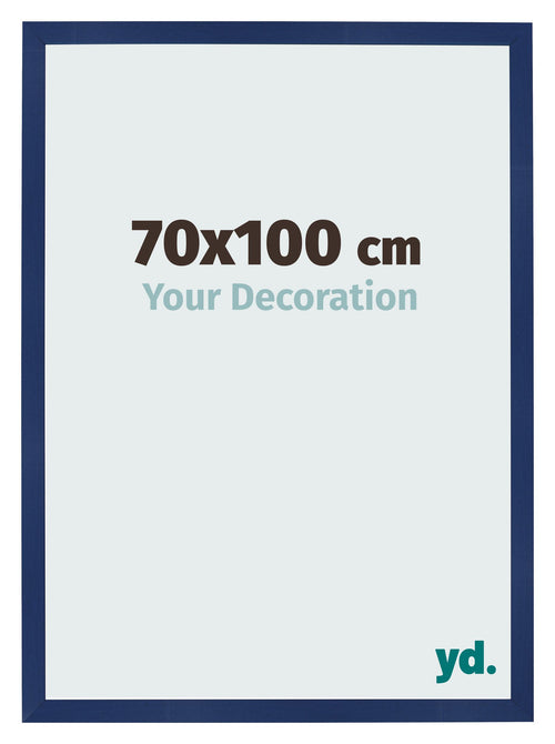 Marco de Fotos 70x100cm Azul Oscuro Barrido MDF Bologna Delantera Tamano | Yourdecoration.es