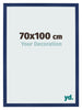 Marco de Fotos 70x100cm Azul Oscuro Barrido MDF Bologna Delantera Tamano | Yourdecoration.es